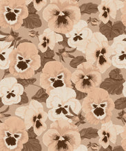 Load image into Gallery viewer, Big Pansy Wallpaper - Colorway: Tobacco - Poodle &amp; Blonde Collection - Swatch