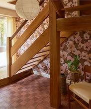 Load image into Gallery viewer, Big Pansy Wallpaper - Colorway: Vintage - Poodle &amp; Blonde Collection - Insitu