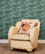 Load image into Gallery viewer, 1970 Wallpaper - Colorway: Oceano - Poodle &amp; Blonde Collection - Insitu