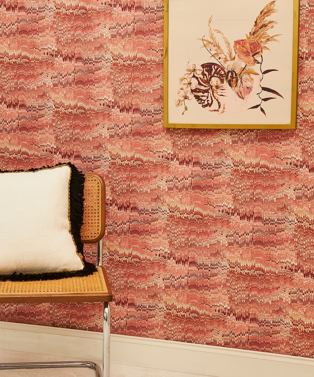 1970 Wallpaper - Colorway: Rosa - Poodle & Blonde Collection - Insitu