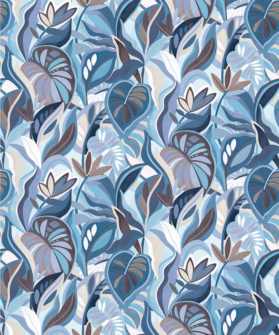Palmetto Type II Vinyl Wallpaper - Colourway: Aqua - Swatch - Commercial Wallcoverings