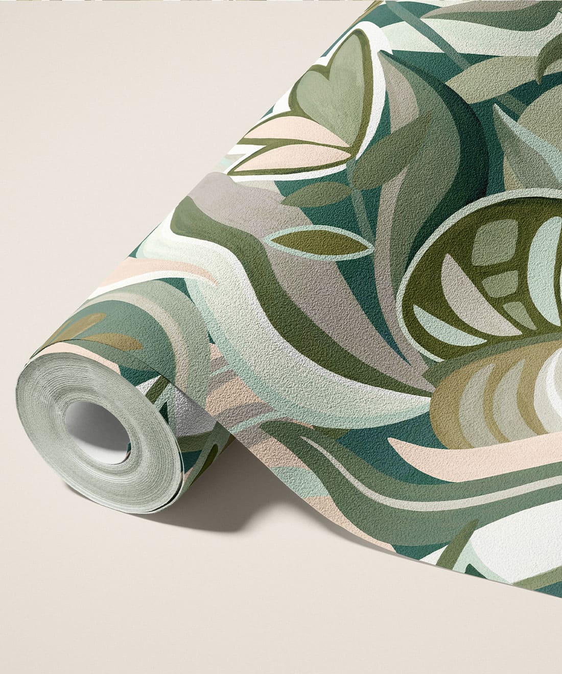 Palmetto Type II Vinyl Wallpaper - Colourway: Olive Garden - Roll - Commercial Wallcoverings