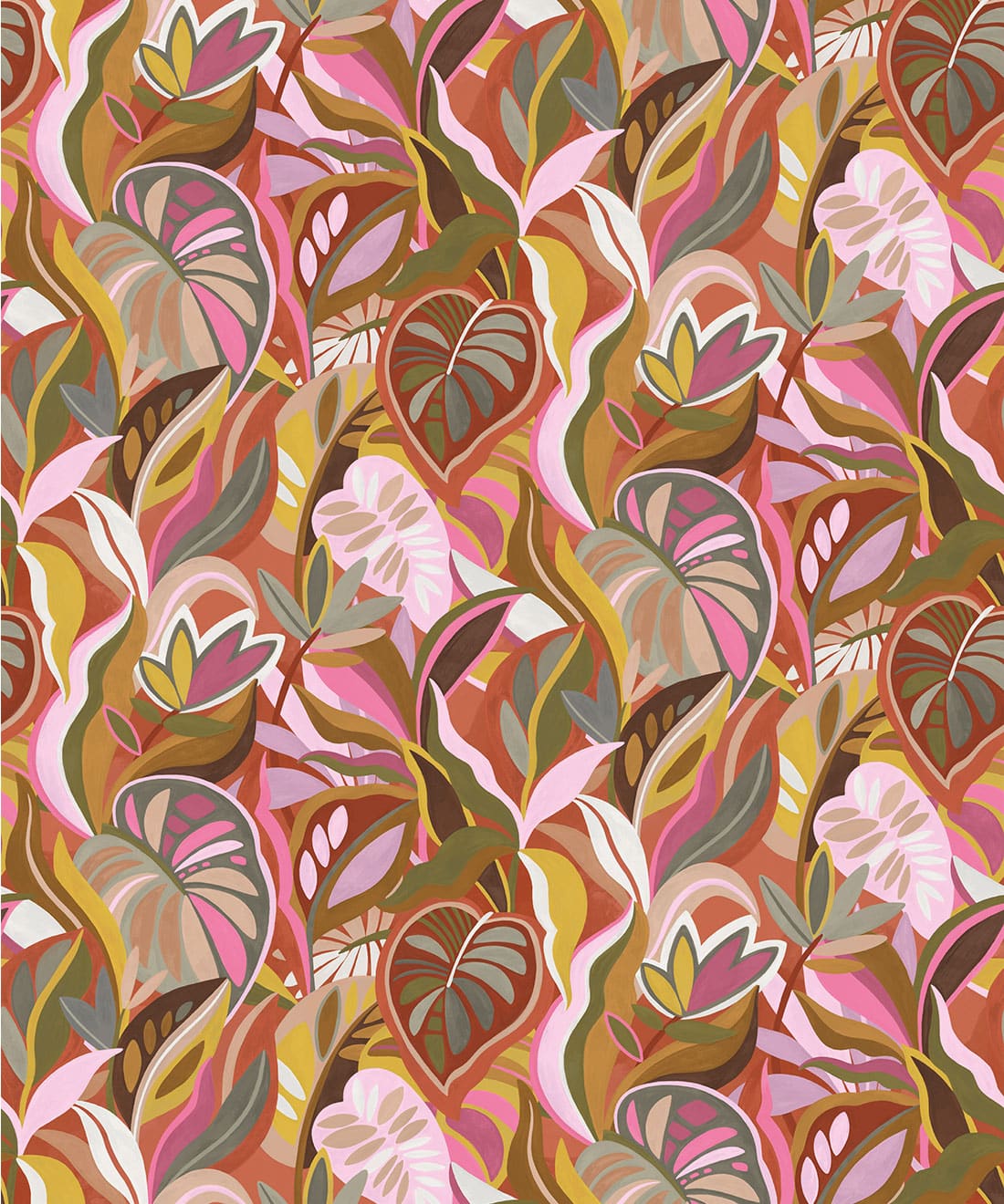 Palmetto Type II Vinyl Wallpaper - Colourway: Punch - Swatch - Commercial Wallcoverings