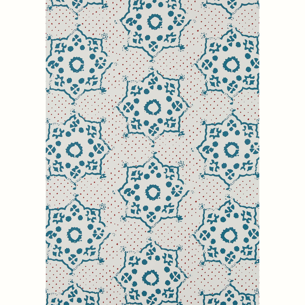 Patna Wallpaper by Peter Dunham - Indigo/Red