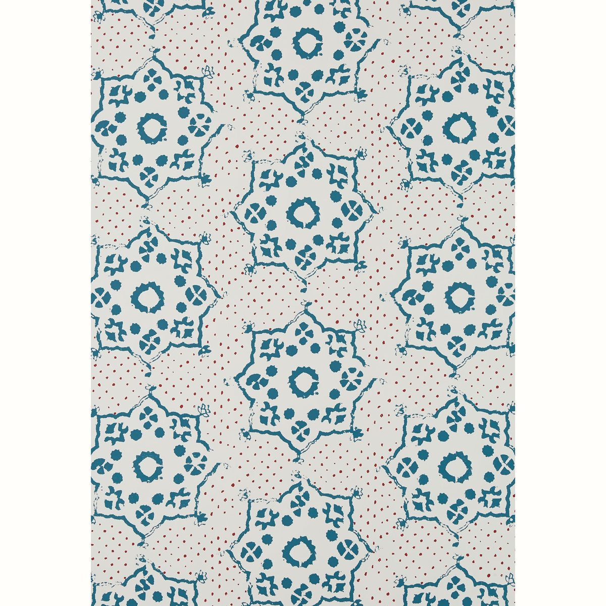 Patna Wallpaper by Peter Dunham - Indigo/Red