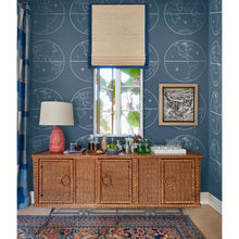 Load image into Gallery viewer, Globe Wallpaper by Peter Dunham - Indigo on White