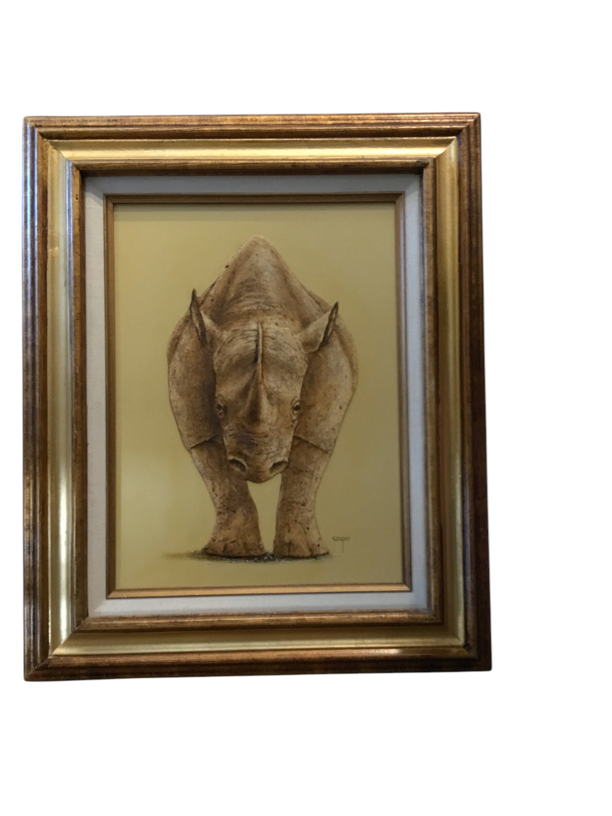 original painting of rhino