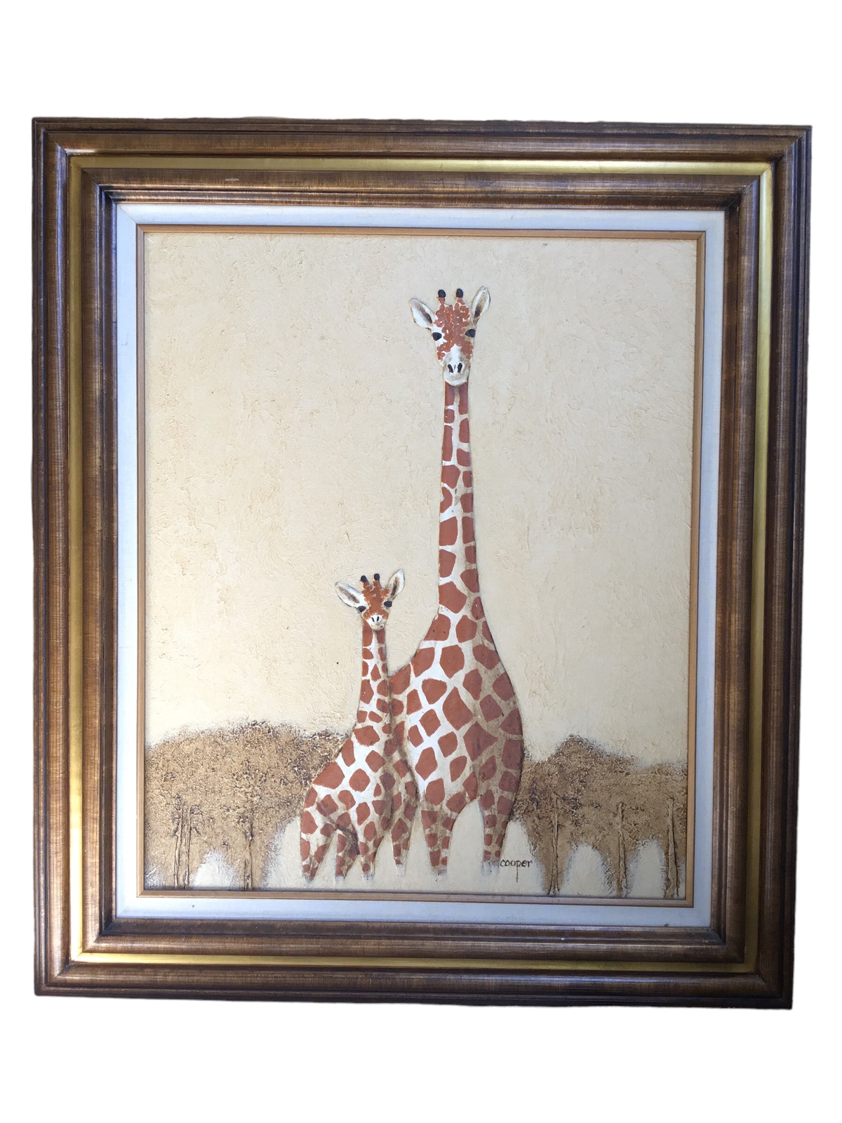 original painting of giraffs