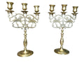 PAIR VINTAGE BRASS CANDLE HOLDERS