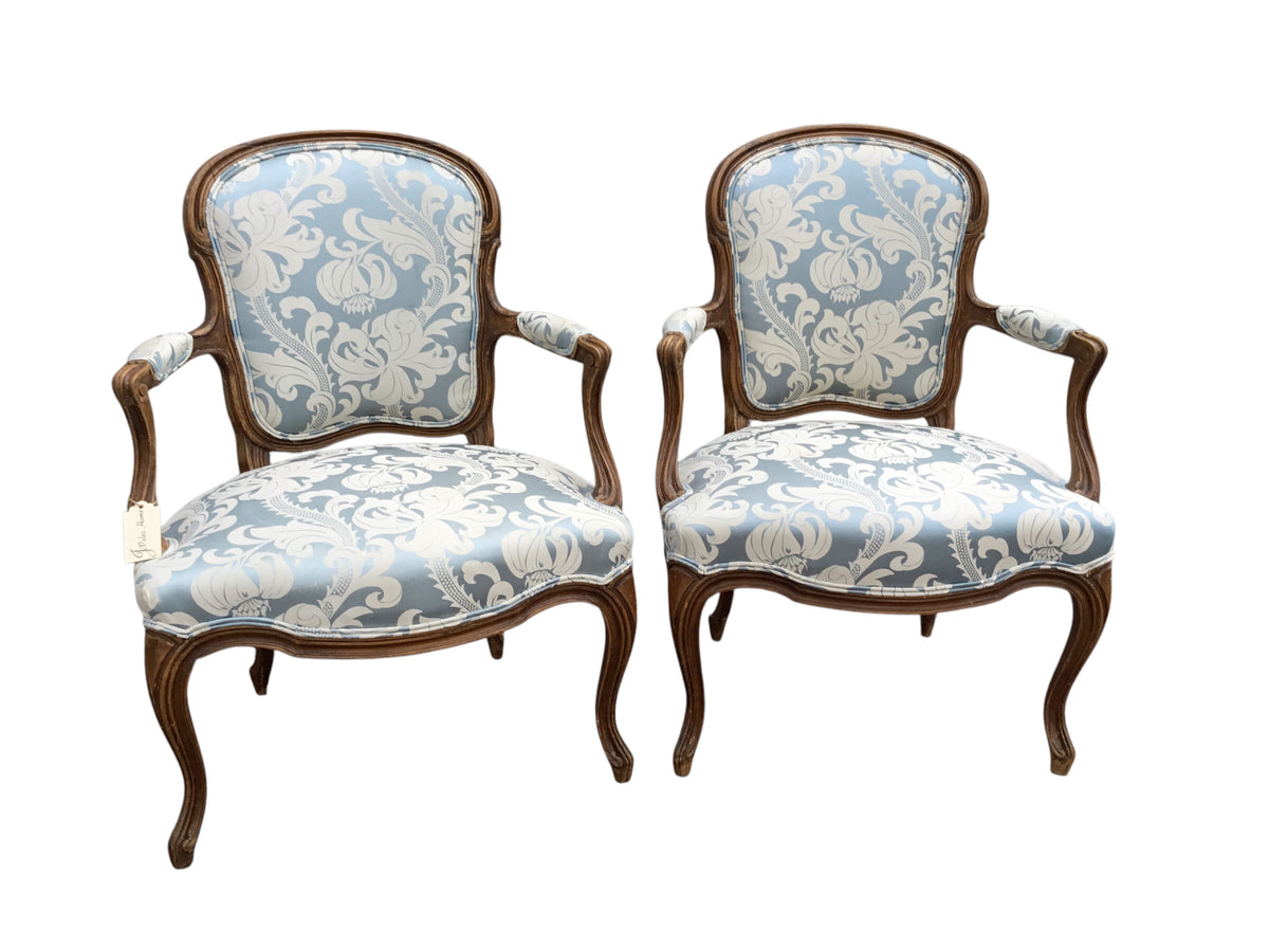 pair vintage french chairs
