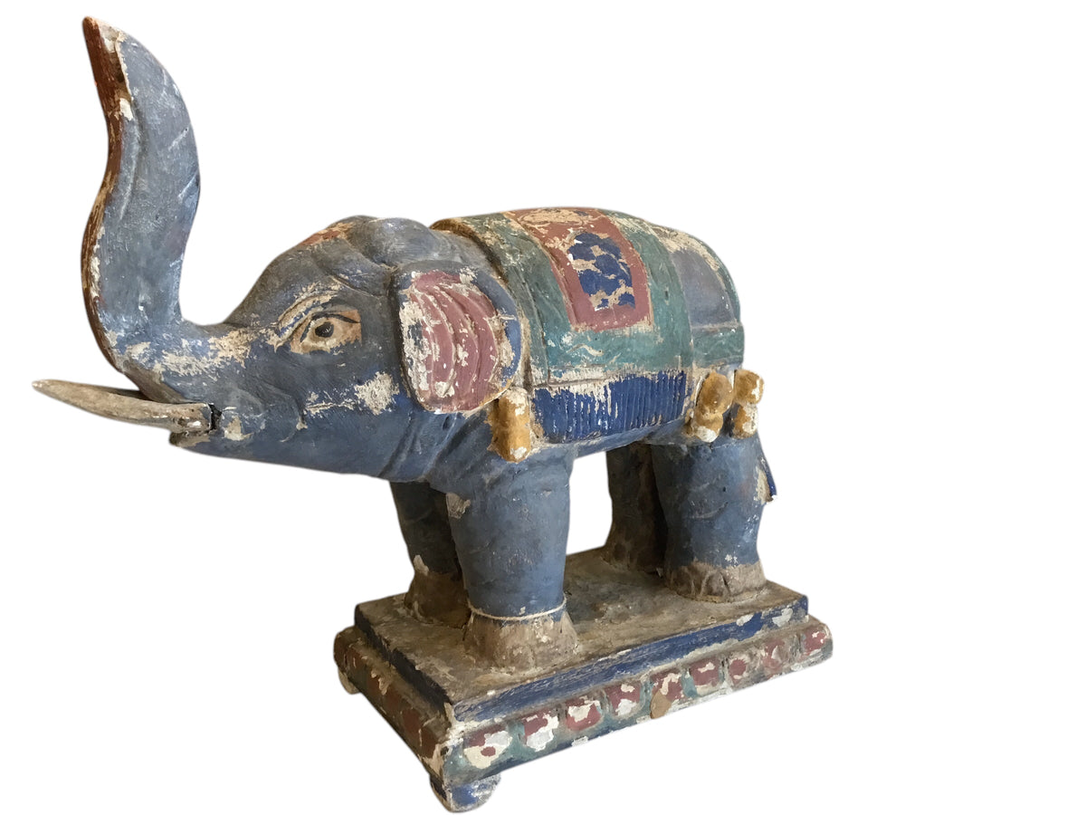 vintage wooden elephant