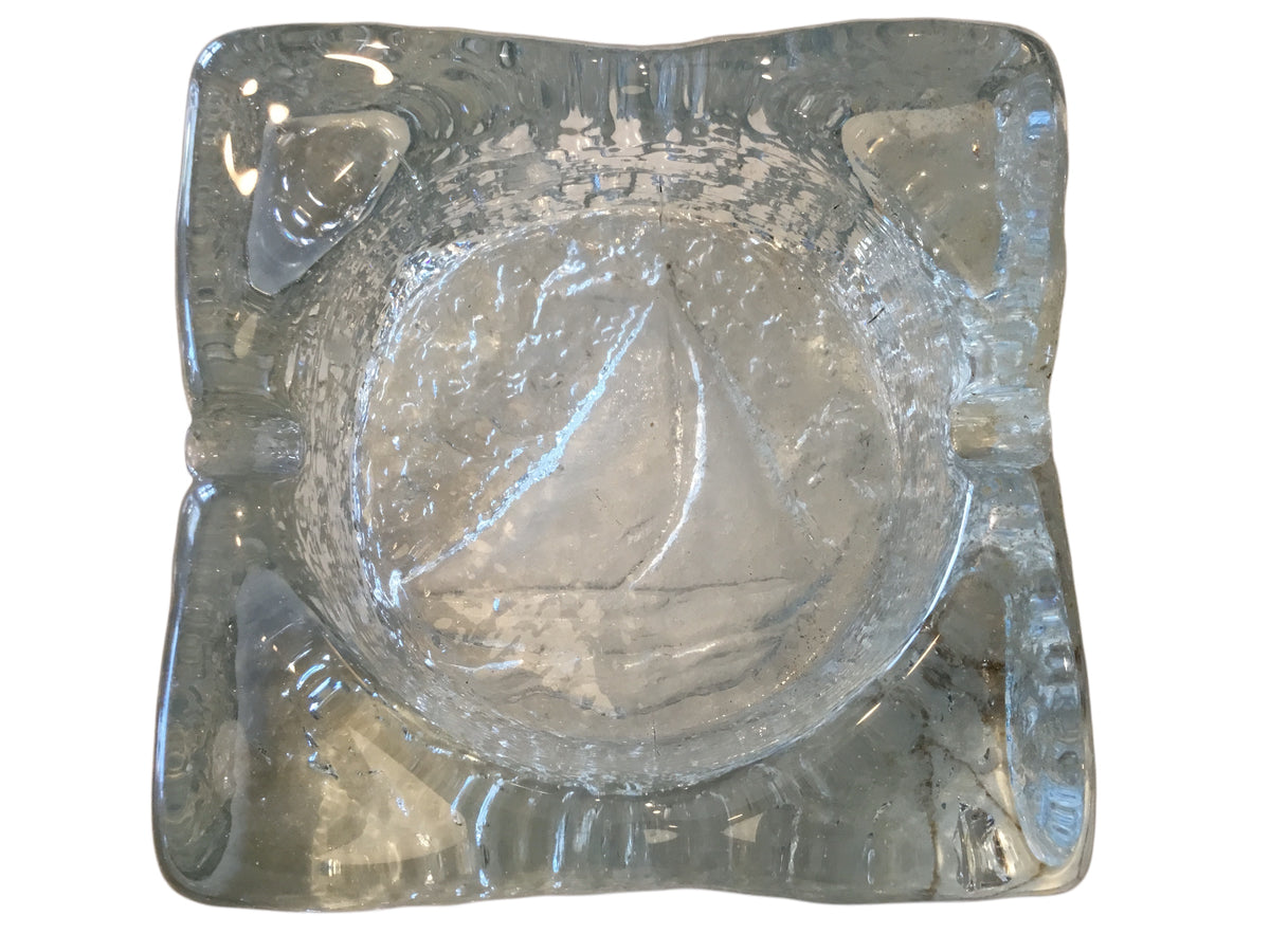 glass chunky ashtray