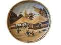 basket with hand painted scene