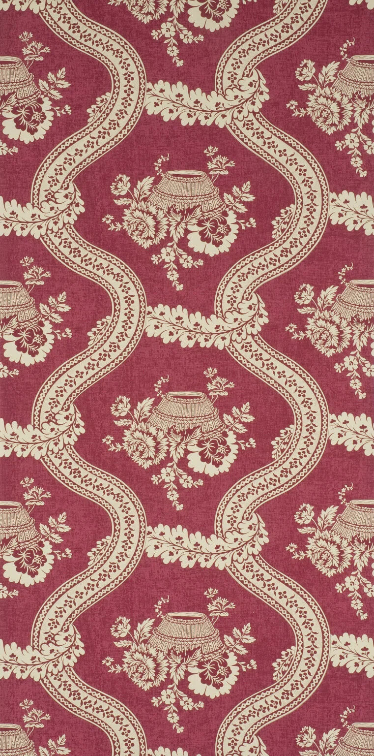 Wallpaper les paniers fleuris wallpaper in Rose ancien
