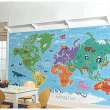 Load image into Gallery viewer, Pink Light Designs World Map Peel &amp; Stick Wall Murals