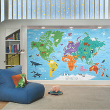 Load image into Gallery viewer, Pink Light Designs World Map Peel &amp; Stick Wall Murals