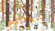 Load image into Gallery viewer, Pink Light Designs Forest Animal Hide &amp; Seek Peel &amp; Stick Wall Mural