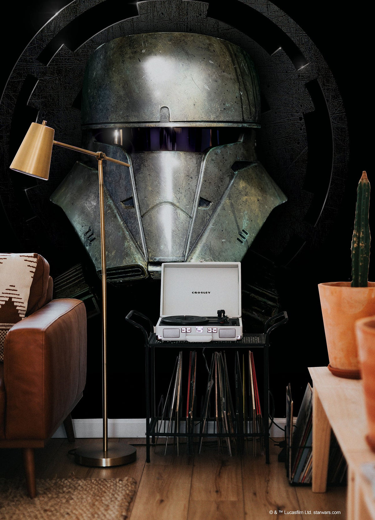 Star Wars Mandalorian Helmet Peel & Stick Wallpaper Mural