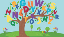Load image into Gallery viewer, Alphabet Tree Peel &amp; Stick Mural