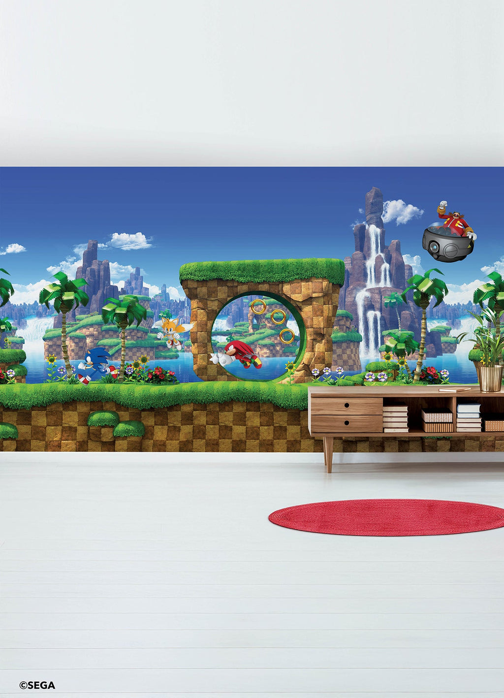 Sonic The Hedgehog Green Hill Peel and Stick Mural