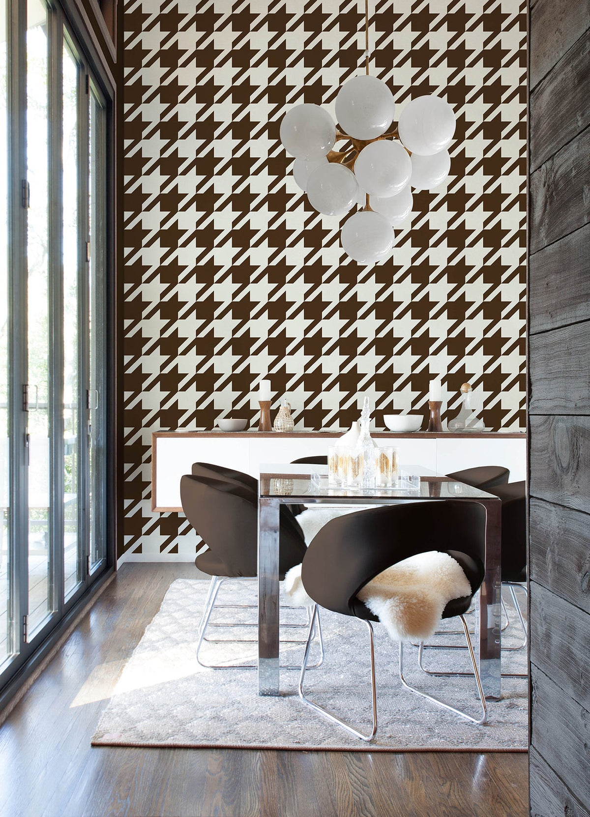 RuHoundstooth Peel & Stick Wallpaper