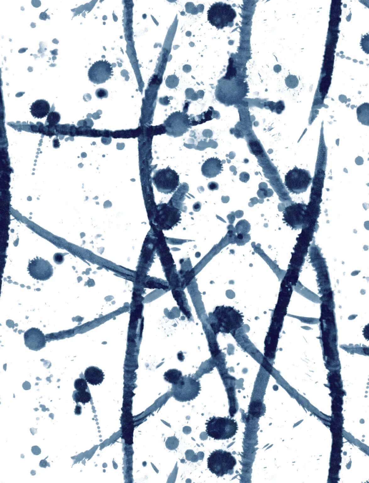 Leo wallpaper in Indigo