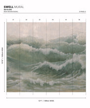 Load image into Gallery viewer, Swell Mural - Colourway: Sea Glass - Diagram