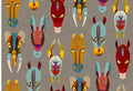 Marabout wallpaper in Multicolore