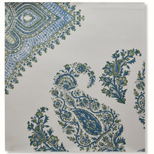 Load image into Gallery viewer, Samarkand Wallpaper by Peter Dunham - Blue/Green on White
