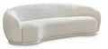 curved boucle sofa