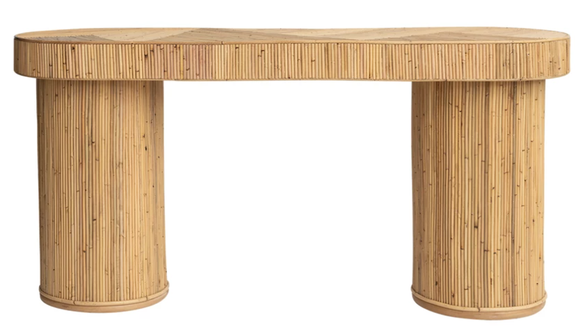 handmade rattan reed console table