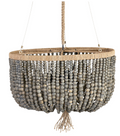 nika wooden beaded chandelier