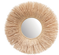 handmade wicker wall mirror
