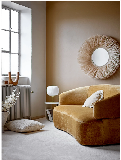 handmade wicker wall mirror