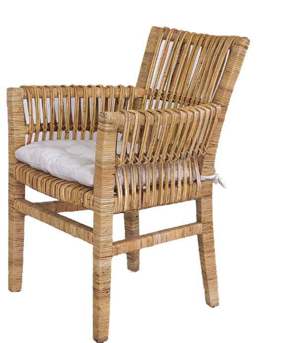 Rattan Arm Chair / Pair