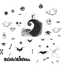 Load image into Gallery viewer, DISNEY THE NIGHTMARE BEFORE CHRISTMAS JACK AND SALLY PEEL AND STICK WALL DECALS