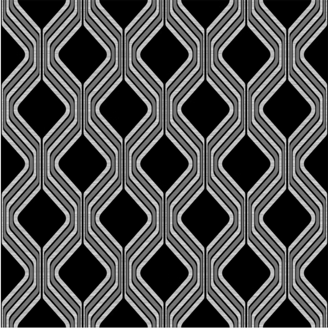 Midnight Groove – Retro Geometric Wallpaper