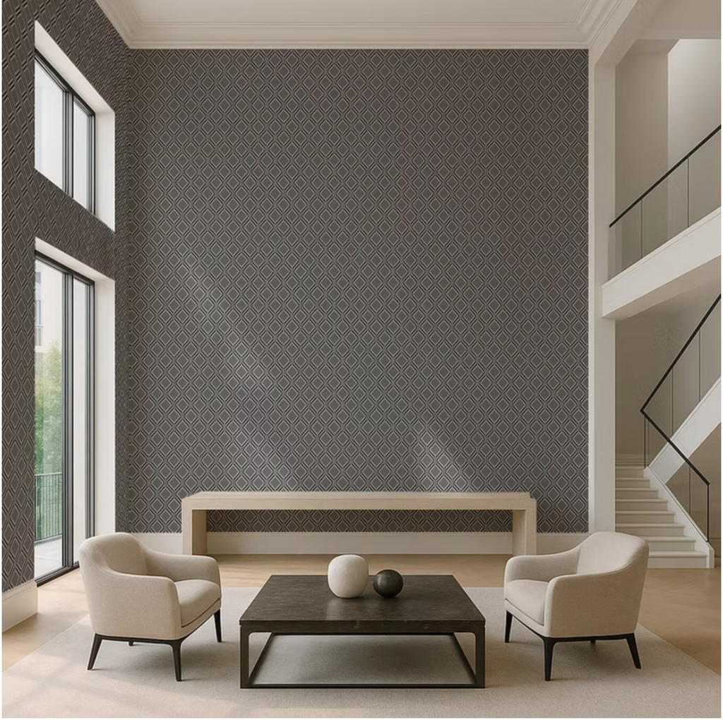 Midnight Groove – Retro Geometric Wallpaper