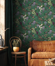 Load image into Gallery viewer, Snake Charmer Wallpaper • Arsenic • Insitu
