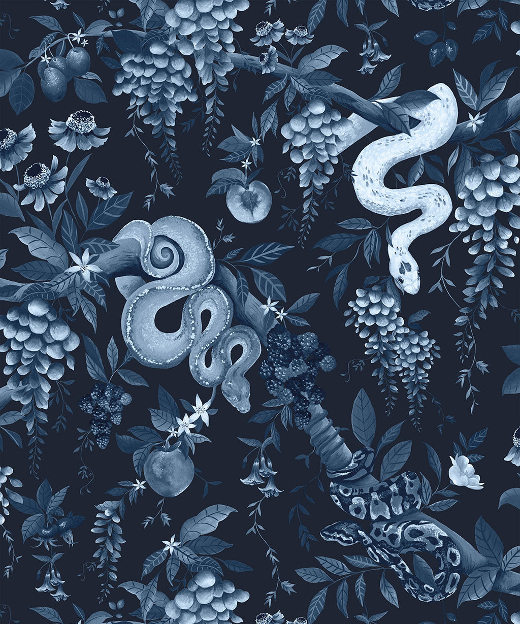 Snake Charmer Wallpaper • Delft • Swatch
