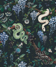 Load image into Gallery viewer, Snake Charmer Wallpaper • Lagoon • Swatch