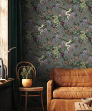 Load image into Gallery viewer, Snake Charmer Wallpaper • Stone • Insitu