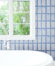 Load image into Gallery viewer, Barres Wallpaper • Blue Navy • Insitu