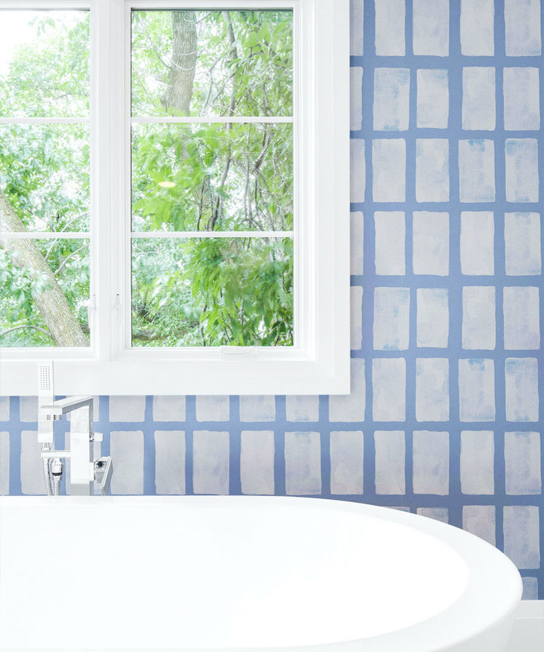 Barres Wallpaper • Blue Navy • Insitu