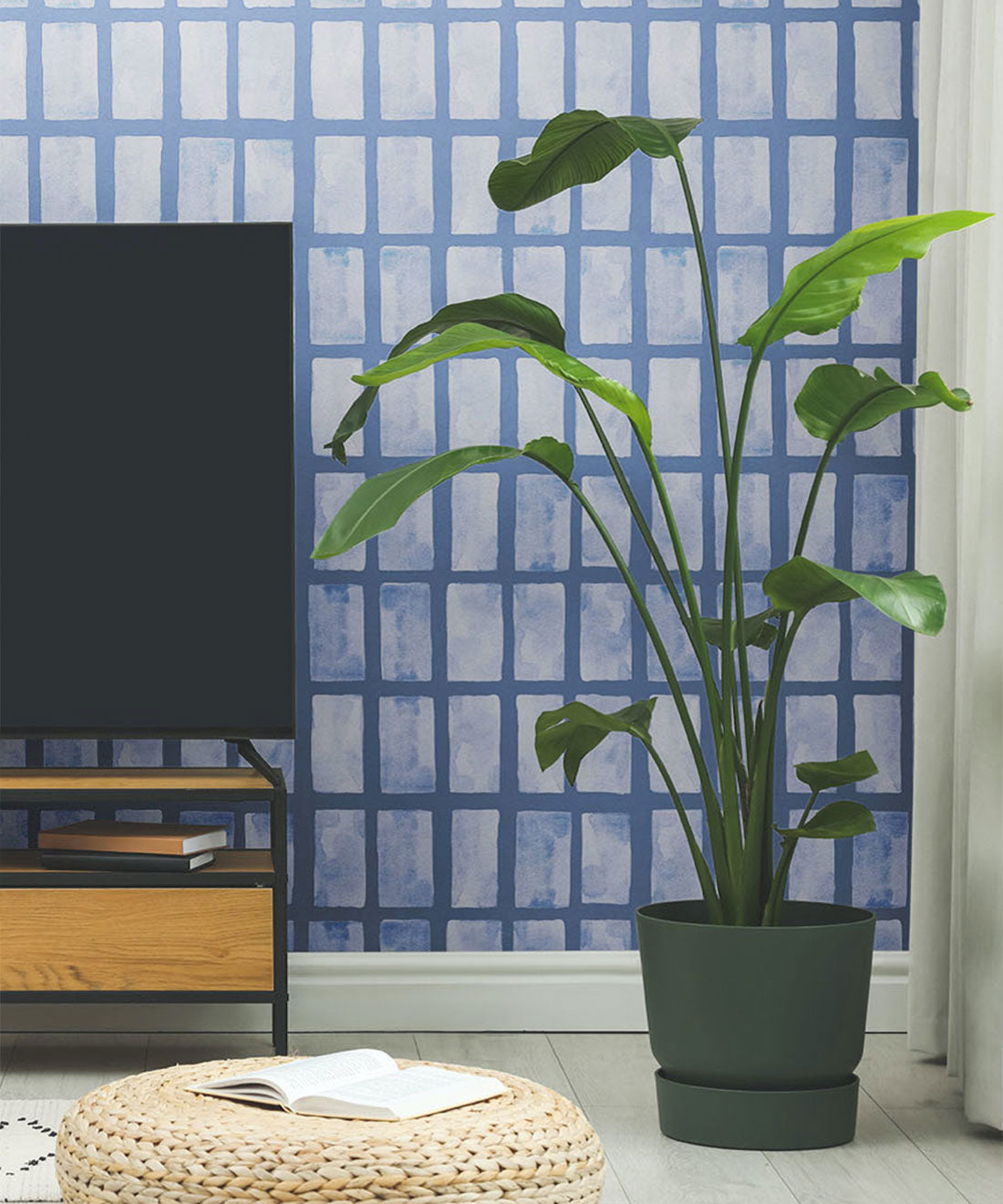 Barres Wallpaper • Blue Navy • Insitu