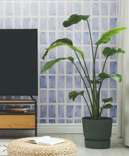 Load image into Gallery viewer, Barres Wallpaper • Blue White • Insitu