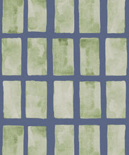 Load image into Gallery viewer, Barres Wallpaper • Sage Navy • Swatch