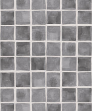 Load image into Gallery viewer, Carée Wallpaper • Charcoal White • Swatch