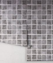 Load image into Gallery viewer, Carée Wallpaper • Charcoal White • Rolls