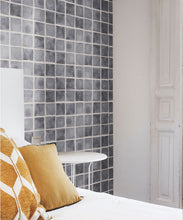 Load image into Gallery viewer, Carée Wallpaper • Charcoal White • Insitu